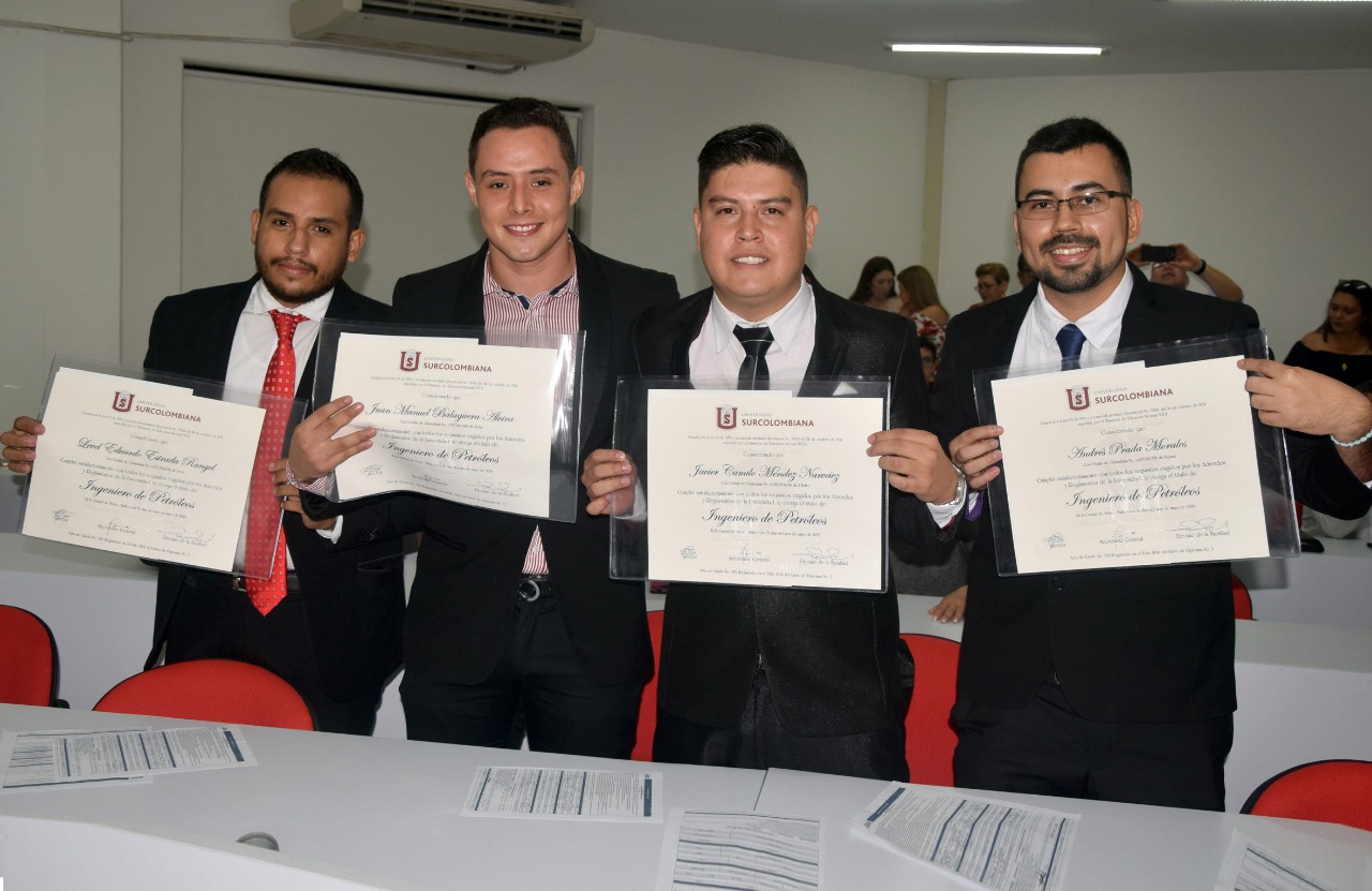 Programa de Petróleos: Eduardo Estrada, Juan Manuel Balaguera, Javier Camilo Méndez, Andrés Prada Morales.